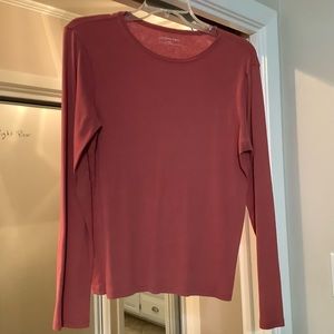 St. Jones Bay, orange/rust color long sleeve t-shirt. Size M